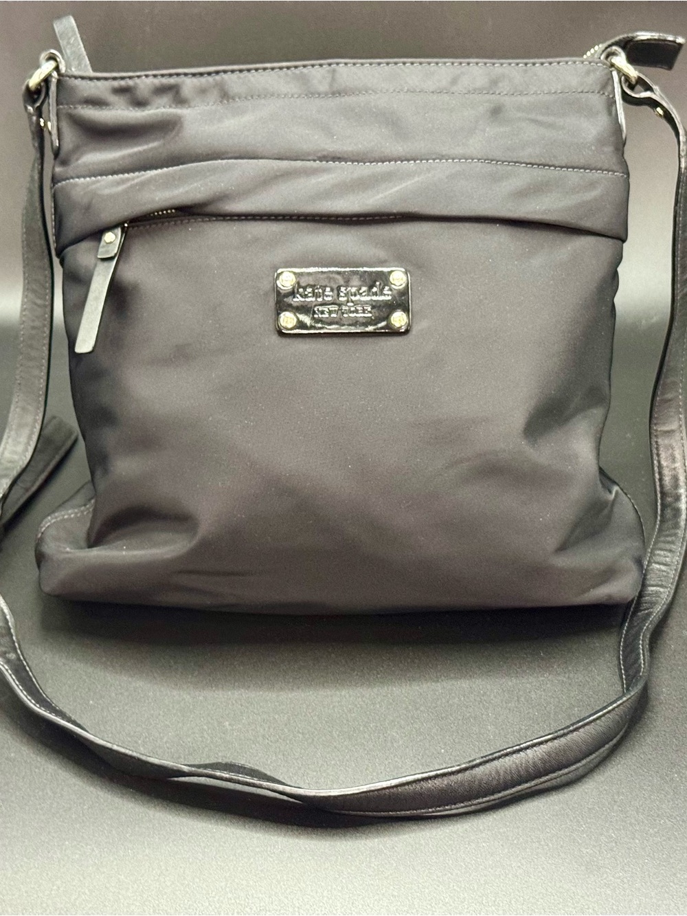 kate spade Black Nylon Messenger Crossbody Bag